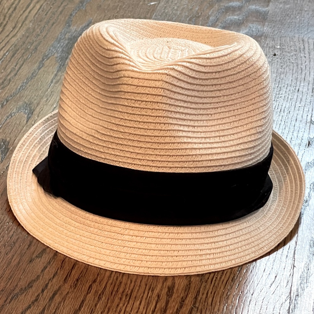 White Fedora with black ribbon